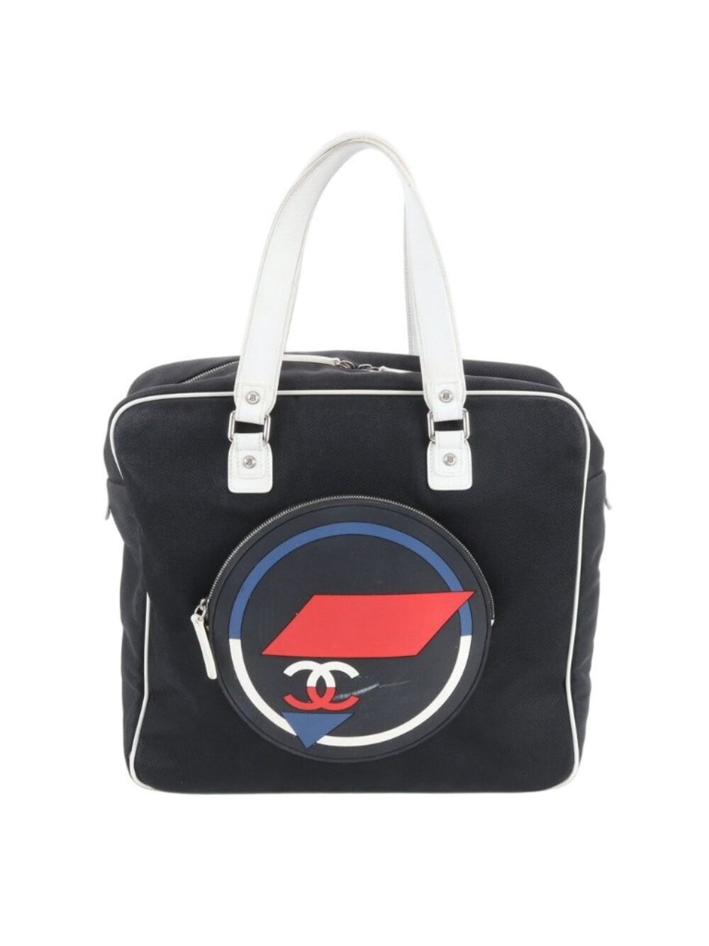Chanel Air Line Leather Tote Shoulder Hand